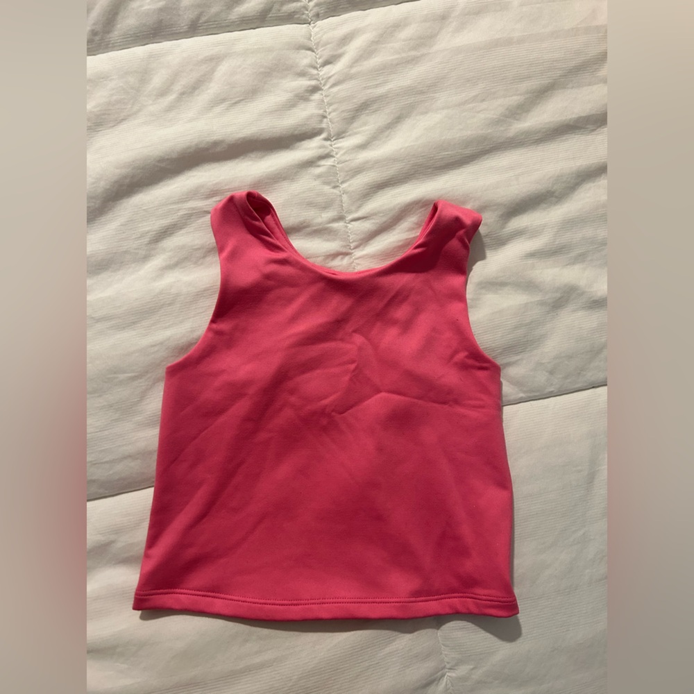 Jumping Beans Girls Crop Top Activewear with Built in bra Pink